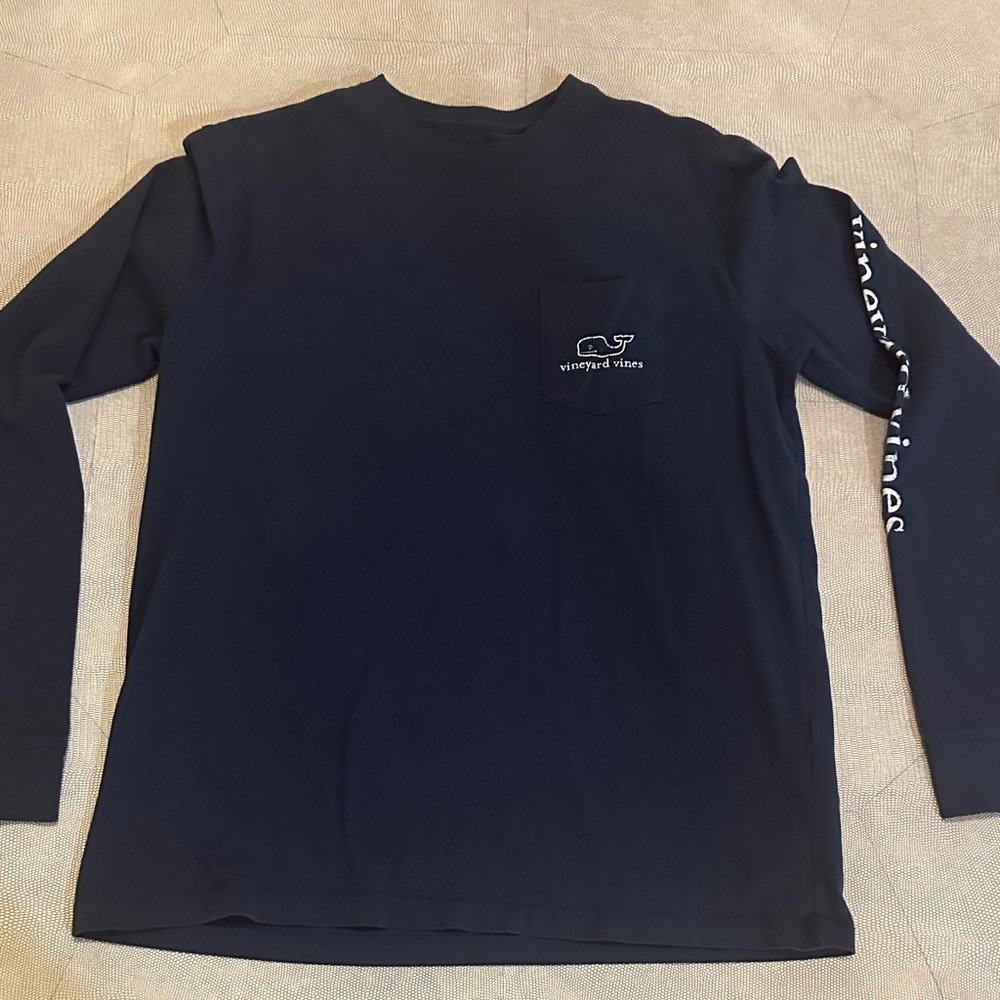 Vineyard Vines Kids Navy Long Sleeve Tee
